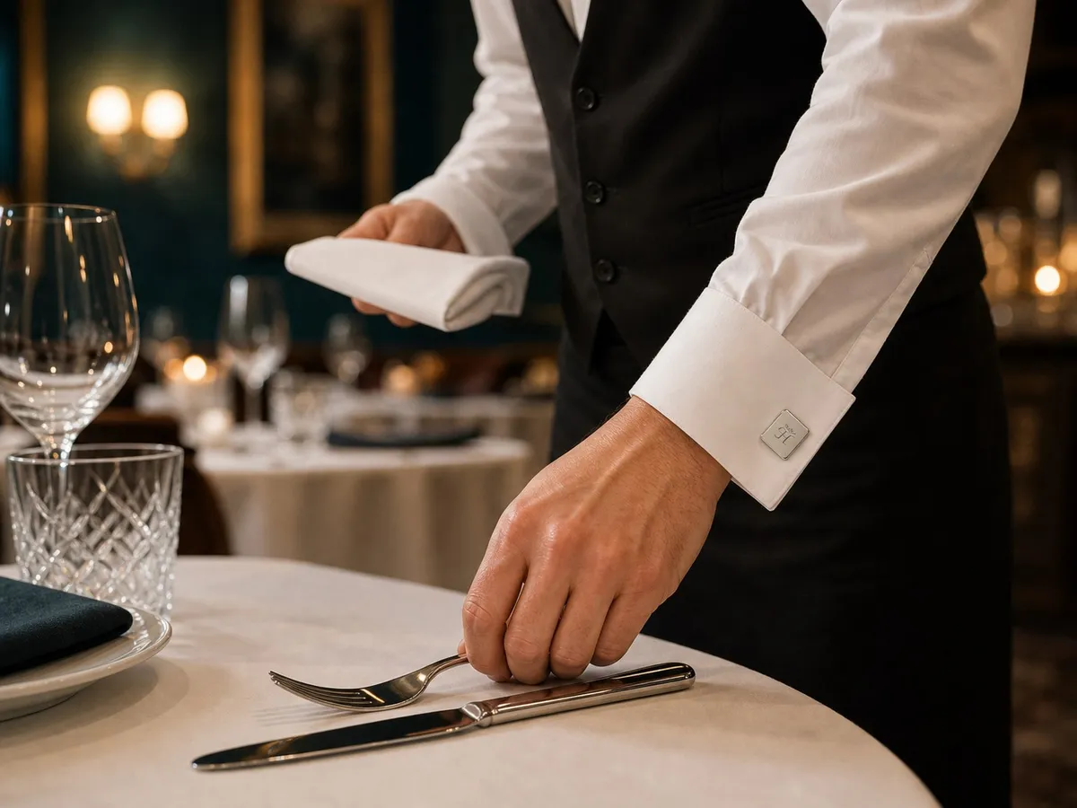 Restaurantul cu staff în uniformă